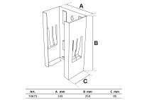 Magnet-Handschuh- und Taschentuch-Box Halter | 253 x 143...