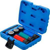 Spiral-Profil-Steckschlüssel-Einsatz-Satz / Schraubenausdreher & Kraft-Schoneinsatz-Satz | Antrieb Innenvierkant 12,5 mm (1/2") | SW 17 / 19 / 21 mm | 7-tlg.