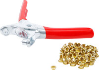 Ösenzange mit 100 Rundösen | 5,0 mm