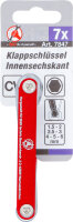 Klappschlüssel | Innensechskant mit Kugelkopf 1,5 - 6 mm | 7-tlg.