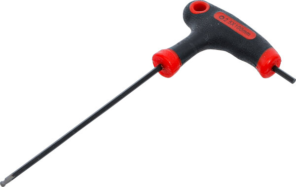 Schraubendreher mit T-Griff und seitlicher Klinge | Innensechskant / Innensechskant mit Kugelkopf 2,5 mm