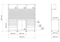 Schrankwand-System | Starter-Paket | Holz | 3 Module
