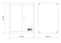 Werkstattschrank | 2-türig | mit 1 Fachboden