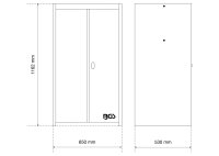 Werkstattschrank | 2-türig | mit 2 Fachböden