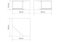 Hängeschrank | mit Frontklappe | Eckelement