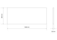 Massivholz-Arbeitsplatte | 1950 x 550 x 30 mm