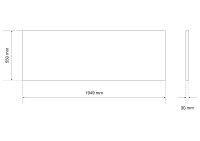 Massivholz-Arbeitsplatte | 1300 x 550 x 30 mm