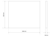 Massivholz-Arbeitsplatte | 650 x 550 x 30 mm