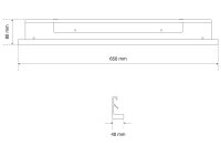 Beleuchtungsabdeckung | für LED-Elemente | 650 mm