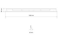 Beleuchtungsabdeckung | für LED-Elemente | 1300 mm