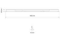 Beleuchtungsabdeckung | für LED-Elemente | 1950 mm