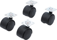 Doppel-Lenkrollen-Satz | Ø 40 mm | 4-tlg.
