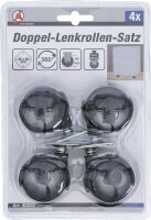 Doppel-Lenkrollen-Satz | Ø 40 mm | 4-tlg.