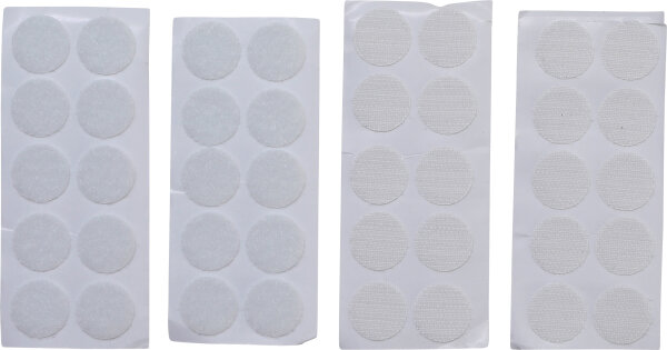 Klettpunkte | selbstklebend | weiß | 40-tlg.