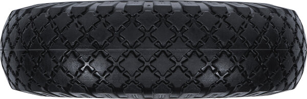 Rad für Sackkarren / Bollerwagen | PU, rot/schwarz | 260 mm