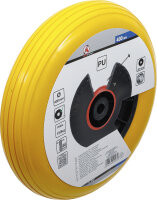 Schubkarrenrad | PU, gelb/schwarz | 400 mm