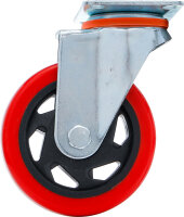 Lenkrolle | rot/schwarz | Ø 100 mm