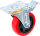 Lenkrolle mit Bremse | rot/schwarz | Ø 100 mm