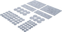 Filzgleiter-Satz | grau-meliert | 80-tlg.
