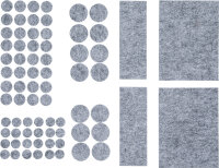 Filzgleiter-Satz | grau-meliert | 80-tlg.