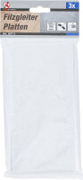 Filzgleiter | Platten | weiß | 100 x 200 mm | 3-tlg.