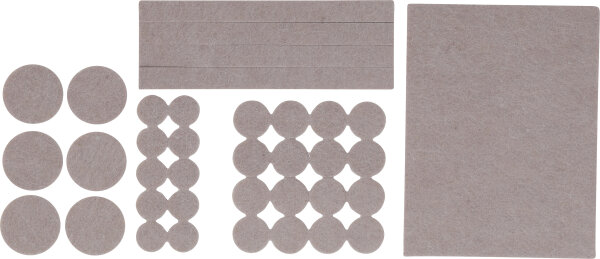 Filzgleiter-Satz | beige | 38-tlg.