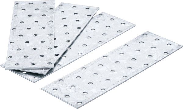 Stahl-Lochplatten-Satz | 200 x 60 x 2 mm | 4-tlg.