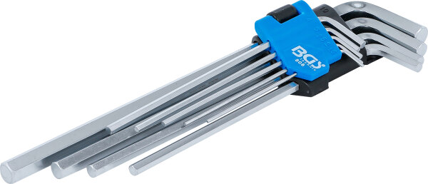 Winkelschlüssel-Satz | extra lang | Innensechskant 1,5 - 10 mm | 9-tlg.