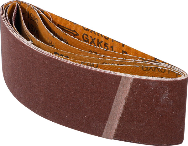Schleifband-Satz | für Bandschleifer | 75 x 533 mm | K 40 - 60 - 80 - 120 - 240 | 5 tlg.
