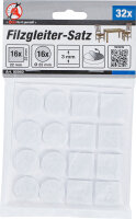 Filzgleiter-Satz | weiß | 32-tlg.