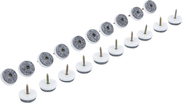 Filzgleiter-Satz | mit Schrauben | Ø 24 mm | 20-tlg.