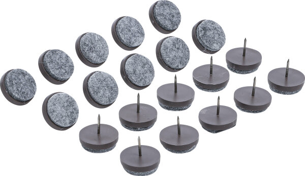 Filzgleiter-Satz | gestiftet | Ø 24 mm | 20-tlg.
