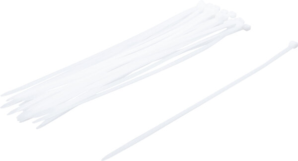 Kabelbinder-Sortiment | weiß | 8,0 x 400 mm | 30-tlg.