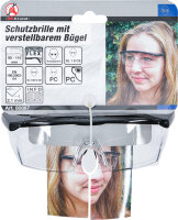 Schutzbrille mit verstellbarem Bügel | transparent