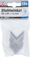 Stuhlwinkel | 25 x 25 x 15 mm | 12-tlg.