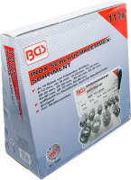 Schlauchklemmen-Sortiment | rostfrei | auf Tafel | 111-tlg.