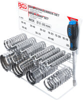 Schlauchklemmen-Sortiment | rostfrei | auf Tafel | 111-tlg.