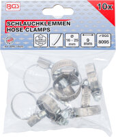 Schlauchklemmen | rostfrei | 16 x 25 mm | 10-tlg.