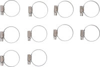 Schlauchklemmen | rostfrei | 25 x 40 mm | 10-tlg.