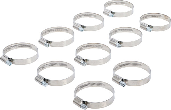 Schlauchklemmen | rostfrei | 40 x 60 mm | 10-tlg.