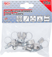 Schlauchklemmen | rostfrei | 8 x 12 mm | 10-tlg.