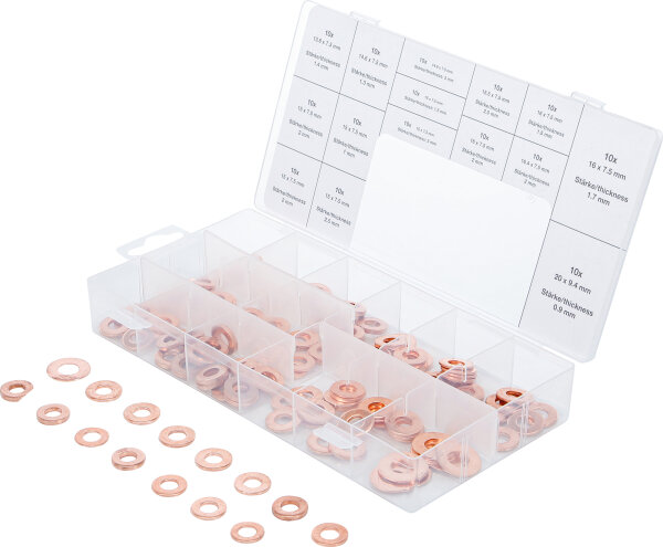 Einspritzdüsen-Kupferring-Sortiment | 150-tlg.