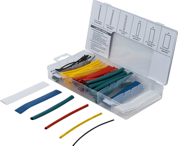 Schrumpfschlauch-Sortiment | farbig | 100-tlg.