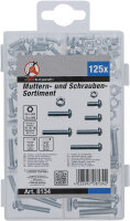 Muttern- und Schrauben-Sortiment | metrisch | M4 / M5 | 126-tlg.