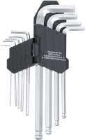 Winkelschlüssel-Satz | Innensechskant / Innensechskant mit Kugelkopf 1,5 - 10 mm | 9-tlg.