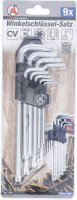 Winkelschlüssel-Satz | lang | T-Profil (für Torx) | T10 - T50 | 9-tlg.