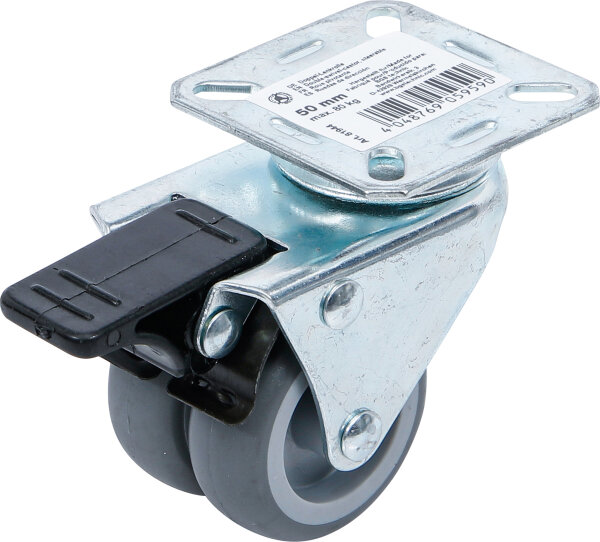 Doppel-Lenkrolle | mit Bremse | Ø 50 mm