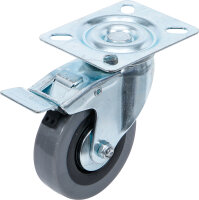 Lenkrolle mit Bremse | mit Anschraubsockel | Ø 75 mm