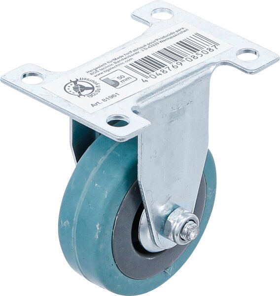 Bockrolle | Gummi | mit Anschraubsockel | Ø 50 mm