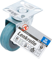 Lenkrolle | Gummi | mit Anschraubsockel | Ø 50 mm